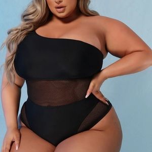 Black Plus One Piece Swimsuit